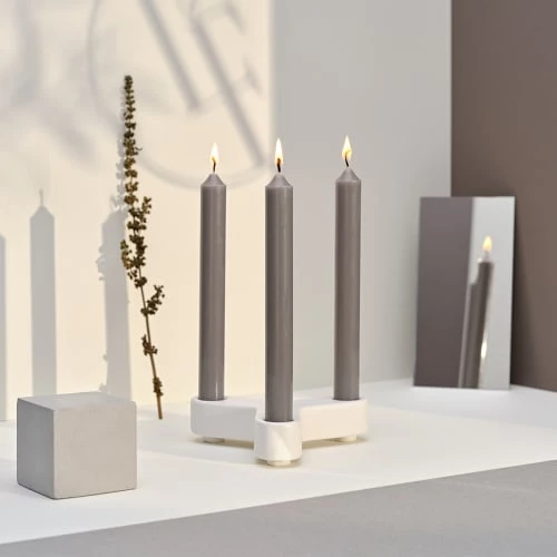 Bougies La Française 12 Bougies Droites 7h Gris Intemporel 5 Bougies La Française 12 Bougies Droites 7h Gris Intemporel – Image 3