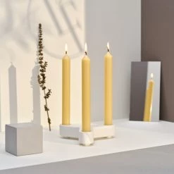 Bougies La Française 12 Bougies Droites 7h Jaune Pop -Bougeoirs Soldes Magasin 12 bougies droites 7h jaune pop 2