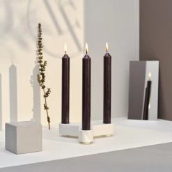 Bougies La Française 12 Bougies Droites 7h Noir Intemporel -Bougeoirs Soldes Magasin 12 bougies droites 7h noir intemporel 2