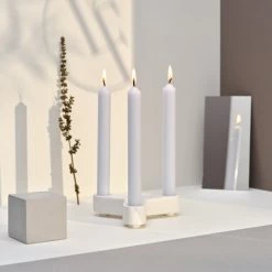 Bougies La Française 12 Bougies Droites 7h Nuage Pastel -Bougeoirs Soldes Magasin 12 bougies droites 7h nuage pastel 2