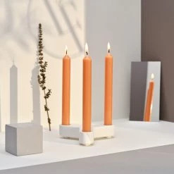 Bougies La Française 12 Bougies Droites 7h Orange Pop -Bougeoirs Soldes Magasin 12 bougies droites 7h orange pop 2