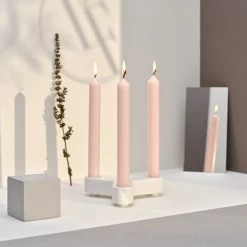 Bougies La Française 12 Bougies Droites 7h Rose Pastel -Bougeoirs Soldes Magasin 12 bougies droites 7h rose pastel 2