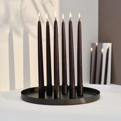 Bougies La Française 12 Bougies Flambeaux 8h Noir Intemporel -Bougeoirs Soldes Magasin 12 bougies flambeaux 8h noir intemporel 2