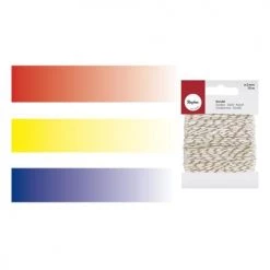 Youdoit 3 Colorants Solides à Bougies Primaire + Ficelle Dorée & Blanche 15 M