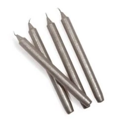 Maisons Du Monde Décorations Lumineuses De Noël 4 Bougies Longues à Paillettes Blanches - Lot De 2 -Bougeoirs Soldes Magasin 4 bougies longues argent 1000 4 23 48020822 1