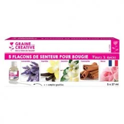 Graine Créative Bougies 5 Arômes à Bougie Fleurs & épices 27 Ml