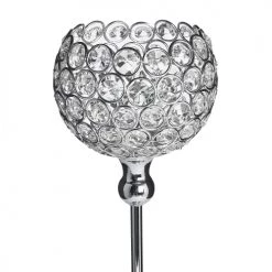 Beliani Bougeoirs Bougeoir à Pied Argenté 27 Cm -Bougeoirs Soldes Magasin bougeoir a pied argente 27 cm 2