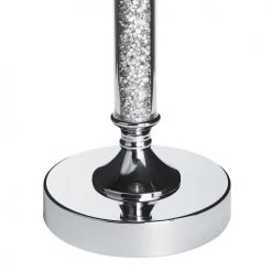 Beliani Bougeoirs Bougeoir à Pied Argenté 41 Cm -Bougeoirs Soldes Magasin bougeoir a pied argente 41 cm 3