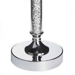 Beliani Bougeoirs Bougeoir à Pied Argenté 48 Cm -Bougeoirs Soldes Magasin bougeoir a pied argente 48 cm 3