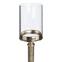 Beliani Bougeoirs Bougeoir à Pied Doré 48 Cm -Bougeoirs Soldes Magasin bougeoir a pied dore 48 cm 2