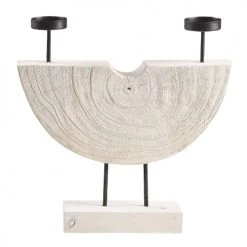 Beliani Bougeoirs Bougeoir Blanc 35 Cm -Bougeoirs Soldes Magasin bougeoir blanc 35 cm 2