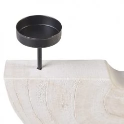 Beliani Bougeoirs Bougeoir Blanc 35 Cm -Bougeoirs Soldes Magasin bougeoir blanc 35 cm 4