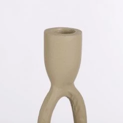 Mica Decorations Bougeoirs Bougeoir En Aluminium Beige H26 -Bougeoirs Soldes Magasin bougeoir en aluminium beige h26 2