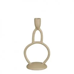 Mica Decorations Bougeoirs Bougeoir En Aluminium Beige H26