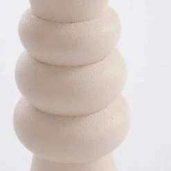 Mica Decorations Bougeoirs Bougeoir En Aluminium Blanc Cassé H18.5 -Bougeoirs Soldes Magasin bougeoir en aluminium blanc casse h18 5 4