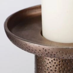 Mica Decorations Bougeoirs Bougeoir En Aluminium Cuivre Antique H10 -Bougeoirs Soldes Magasin bougeoir en aluminium cuivre antique h10 2