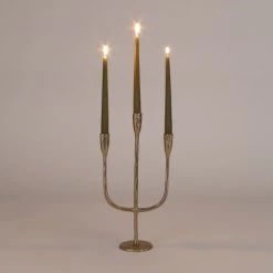 House Of Seasons Bougeoirs Bougeoir En Aluminium Doré H40,5 -Bougeoirs Soldes Magasin bougeoir en aluminium dore h40 5 2