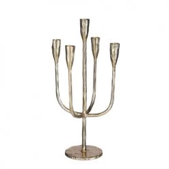 House Of Seasons Bougeoirs Bougeoir En Aluminium Doré H43