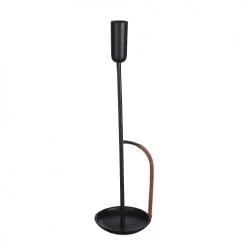 Mica Decorations Bougeoirs Bougeoir En Aluminium Noir H48,5