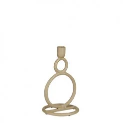 Mica Decorations Bougeoirs Bougeoir En Aluminium Taupe H23,5