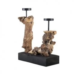 Beliani Bougeoirs Bougeoir En Bois -Bougeoirs Soldes Magasin bougeoir en bois 2