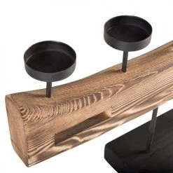 Beliani Bougeoirs Bougeoir En Bois -Bougeoirs Soldes Magasin bougeoir en bois 9