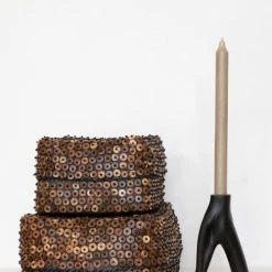 Bazar Bizar Bougeoirs Bougeoir En Bois Noir -Bougeoirs Soldes Magasin bougeoir en bois noir 2