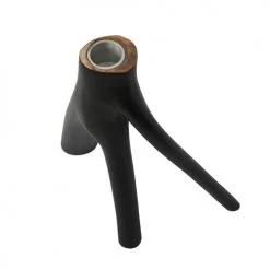 Bazar Bizar Bougeoirs Bougeoir En Bois Noir -Bougeoirs Soldes Magasin bougeoir en bois noir 3