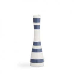 Kähler Design Bougeoirs Bougeoir En Céramique Bleu Acier H24cm