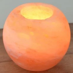 Zen'Arôme Bougeoirs Bougeoir En Cristal De Sel Himalaya Sphère 900g -Bougeoirs Soldes Magasin bougeoir en cristal de sel himalaya sphere 900g 3