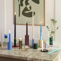 Hubsch Bougeoirs Bougeoir En Cristal Multicolore -Bougeoirs Soldes Magasin bougeoir en cristal multicolore 2