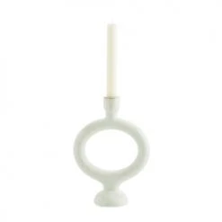 Madam Stoltz Bougeoirs Bougeoir En Grès Blanc -Bougeoirs Soldes Magasin bougeoir en gres blanc 4