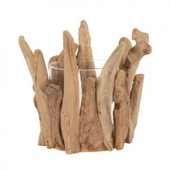 Maisons Du Monde Bougeoirs Bougeoir En Lithocarpus Et Verre