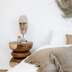 Bazar Bizar Bougeoirs Bougeoir En Macramé Et Cauris Naturel Petit -Bougeoirs Soldes Magasin bougeoir en macrame et cauris naturel petit 2