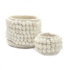 Bazar Bizar Bougeoirs Bougeoir En Macramé Et Kai Blanc Petit Modèle -Bougeoirs Soldes Magasin bougeoir en macrame et kai blanc petit modele 3