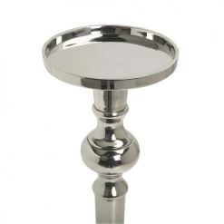 Beliani Bougeoirs Bougeoir En Métal Argenté -Bougeoirs Soldes Magasin bougeoir en metal argente 2