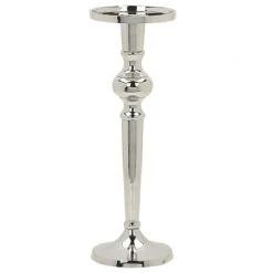 Beliani Bougeoirs Bougeoir En Métal Argenté