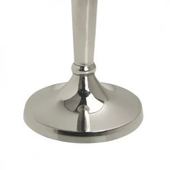 Beliani Bougeoirs Bougeoir En Métal Argenté -Bougeoirs Soldes Magasin bougeoir en metal argente 3