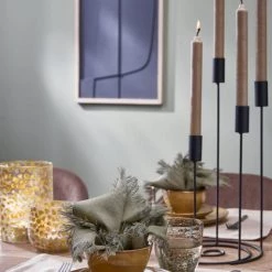 Mica Decorations Bougeoirs Bougeoir En Métal Noir D20 -Bougeoirs Soldes Magasin bougeoir en metal noir d20 1