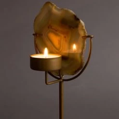 Dutchbone Bougeoirs Bougeoir En Pierre Jaune -Bougeoirs Soldes Magasin bougeoir en pierre jaune 4