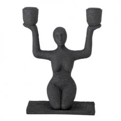 Bloomingville Bougeoirs Bougeoir En Polyrésine Noir H23