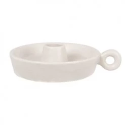 Maisons Du Monde Bougeoirs Bougeoir En Porcelaine écrue - Lot De 2