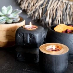 Bazar Bizar Bougeoirs Bougeoir En Teck -Bougeoirs Soldes Magasin bougeoir en teck 2