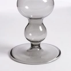 Mica Decorations Bougeoirs Bougeoir En Verre Gris Foncé H23 -Bougeoirs Soldes Magasin bougeoir en verre gris fonce h23 3