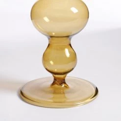 Mica Decorations Bougeoirs Bougeoir En Verre Jaune Clair H23 -Bougeoirs Soldes Magasin bougeoir en verre jaune clair h23 4