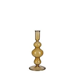 Mica Decorations Bougeoirs Bougeoir En Verre Jaune Clair H23 -Bougeoirs Soldes Magasin bougeoir en verre jaune clair h23 5