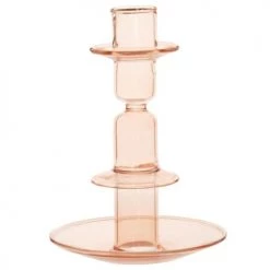 Maisons Du Monde Bougeoirs Bougeoir En Verre Rose