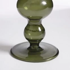 Mica Decorations Bougeoirs Bougeoir En Verre Vert Foncé H23 -Bougeoirs Soldes Magasin bougeoir en verre vert fonce h23 3