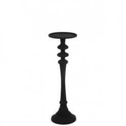 LANADECO Bougeoirs Bougeoir Haut Alu Noir H84cm