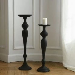 Passage Vernet Bougeoirs Bougeoir Haut En Métal Noir -Bougeoirs Soldes Magasin bougeoir haut en metal noir 2